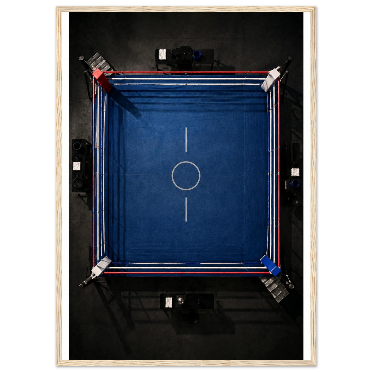 Before the Bell — minimalist aerial sports poster by WallDrip