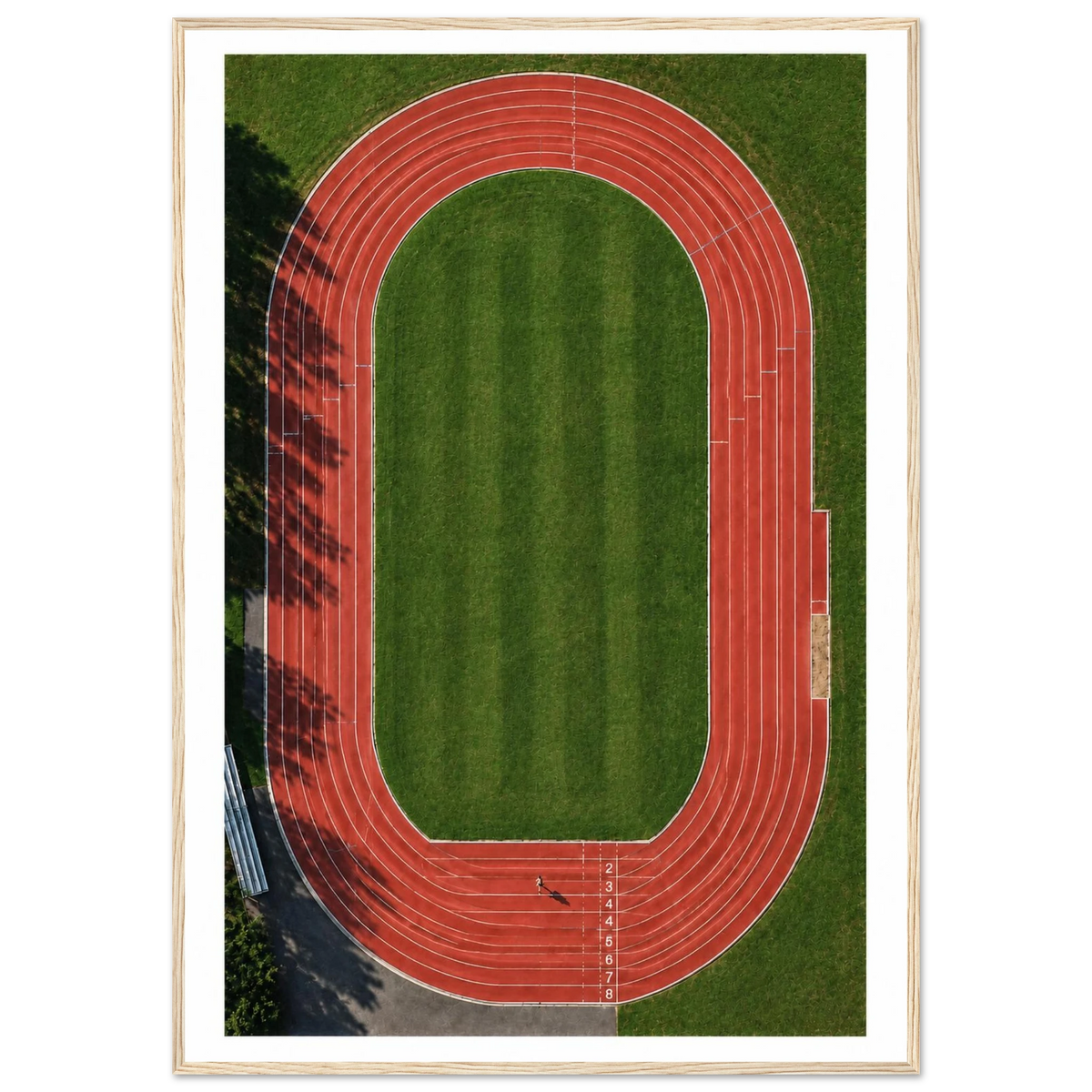 The Home Straight — minimalist aerial sports poster by WallDrip