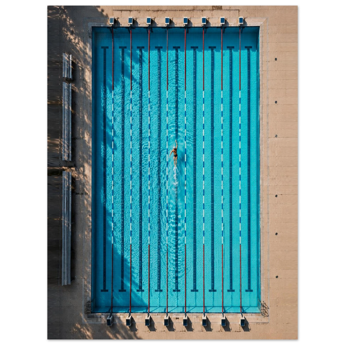 Stay in Your Lane — minimalist aerial sports poster by WallDrip
