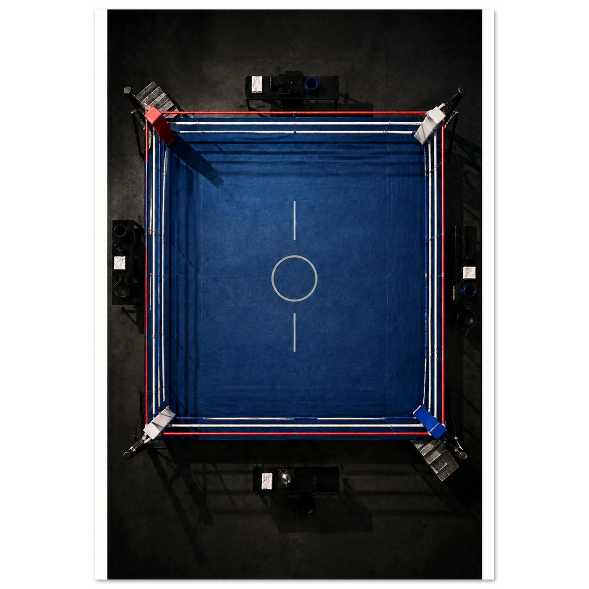 Before the Bell — minimalist aerial sports poster by WallDrip